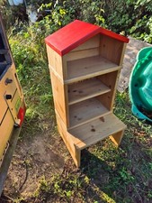 3 tlg.Puppenhaus aus Holz - groß, sehr stabil, 109x50x50 cm, ohne Einrichtung