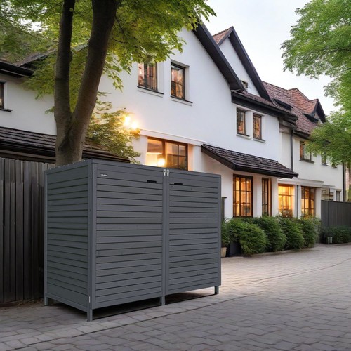 Mülltonnenbox aus holz bis - holz,
