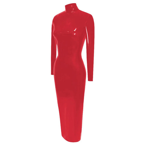 Langarm enges festes kleid - festes,