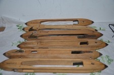 Konvolut Von 6 Holz Weberschiffchen Webstuhlschiffchen  Weber