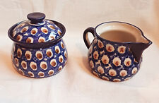 Zuckerdose + Milchkännchen, Keramik, Pfauenauge, Feinsteinzeug, Top Zustand