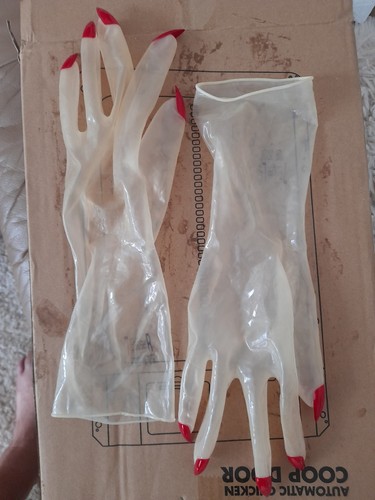 Dünne sexy gummihandschuhe - ,