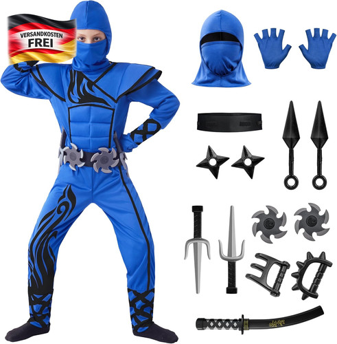 Kinder ninja kostüm - kostüm, maske