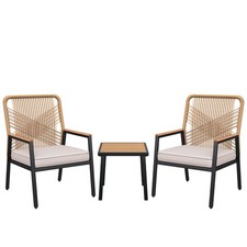 Gartenmöbel 3-tlg Poly Rattan