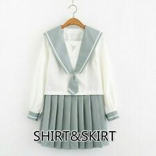 Mädchen Japanisch Schuluniform Matrose Hemd Rock JK Kawaii Anzug Kostüm