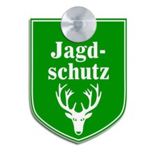 JAGDSCHUTZ, Graviertes Schild