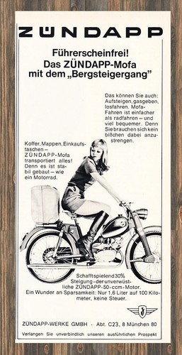 Zündapp mofa reklame - -,