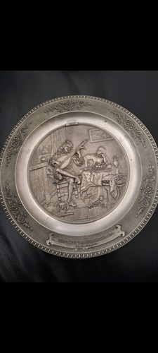 Zinnteller der lautenspieler - zinnteller,