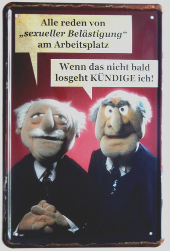Blechschild 20x30 muppets - blechschild,