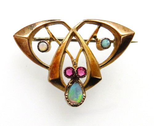 Jugendstil brosche mit - jugendstil,