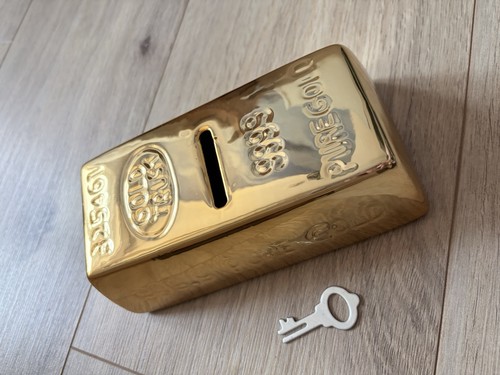 Goldbarren als spardose - goldbarren,