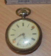 schöne alte Taschenuhr, 800er Silber, 15 Rubis, defekt