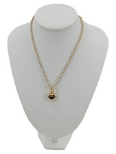 SNÖ of Sweden Halskette Damen Gold Herz Anhänger Elegant Vintage 44cm