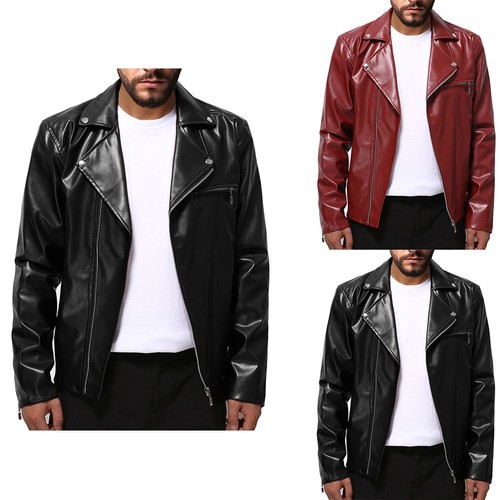 Schwarz leder herren jacke - schwarz,