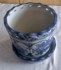 Großer Antiker Keramik Blumen