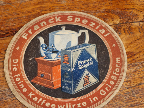 Altes papp schild franck - altes,