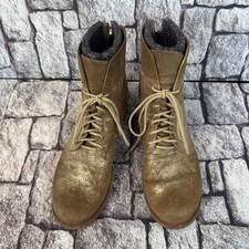 Stiefeletten Braun-Gold DE 39 Reißverschluss Hinten VIC MATIE Italy 34/75