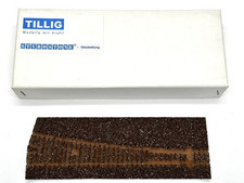 Tillig Elitegleis 86341 Gleisbettung EW3 rechts dunkel-braun TT neuw. Styrostone