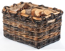 Kaminholzkorb aus Rattan und
