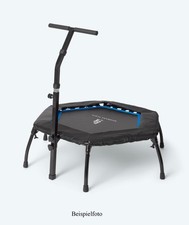 BK Barbara Klein - Trampolin Klappbar Ø 114 cm bis 150 kg Schwarz/Blau