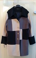 SLPH Damen Mantel Patchwork Gr. 44 (46 ES) schwarz beige grau