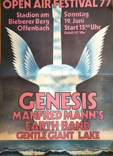 GENESIS - MANFRED MANN  1977 OFFENBACH - orig. Concert Poster - Plakat - A1 xx