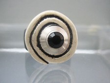 Metall-Scheibe - "Spirale" Altsilber -  kompatibel m. Charlotte 21, Touch Ring