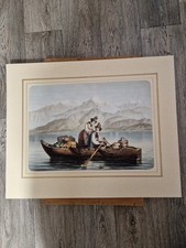 Orginale Farblithographie Um