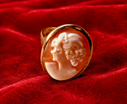 Vintage kamee ring - kamee,