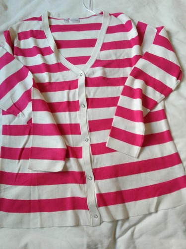 Damen strickjacke weiss pink - damen,