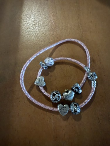 Pandora armband rosa leder - rosa,