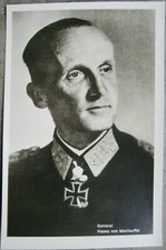 Postkarte General Hasso von Manteuffel - ca. 60er/70er Jahre