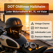 Mit Visier Retro Helme M L XL