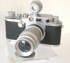 Leica III C +9cm Objektiv + 9 cm Sucher + Leder Halfcase