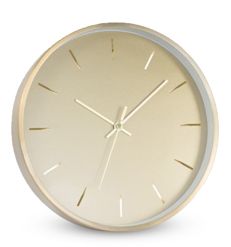 Analoge wanduhr gold - gold,, 25