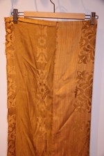 Stoffrest gelbgold orange floral ca. 65 x 117 cm *** 60er 70er Retro