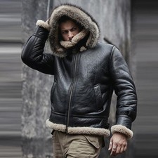 Herren Lederjacke Winter mit