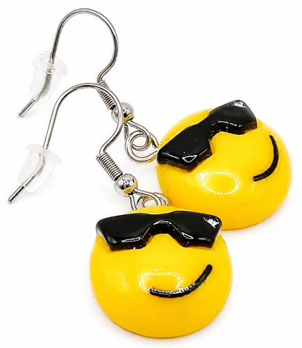 Emoji ohrringe edelstahl - emoji,