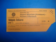 94/95 Ticket FC Bayern
