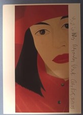 Alex Katz: Signierte Kunstpostkarte - Autogramm - autograph - Signed