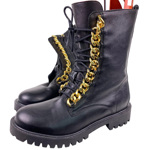 Moschino leather combat - moschino,