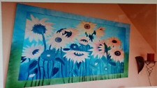 Bild,Wandbild mit Holzrahmen ,113x82 cm ,Sonnenblumen,großes Bild