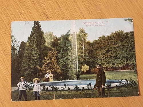 Postkarte offenbach partie - postkarte,