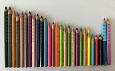 FABER CASTELL Jumbo Grip: 25 Buntstifte 2 Bleistifte Grundschule Dreikantform ✏️