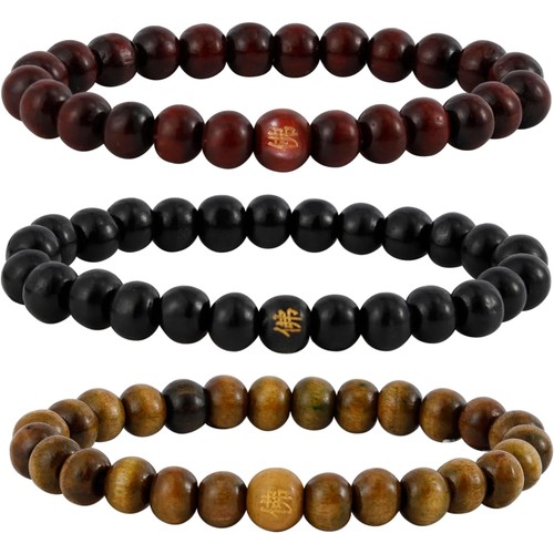 Holzperlen armband 8mm - holzperlen,
