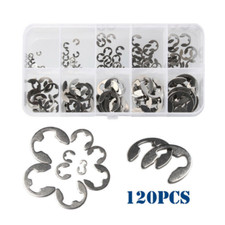 120x Edelstahl E Clips
