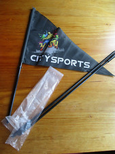 Fahne mit Aufdruck City Sports - Stabfahne - Wimpel