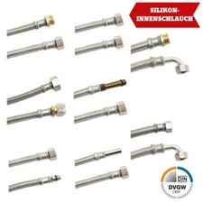 Panzerschlauch Edelstahl Flexschlauch 1/2 3/8 Zoll M10 Sanitär DVGW DN8 /13 /25