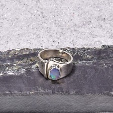 Opal Dublette Ring, 925er Silber, Edelsteinring (22348), Edelsteinschmuck
