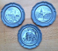 3 Zinn Untersetzer mit Einsatz